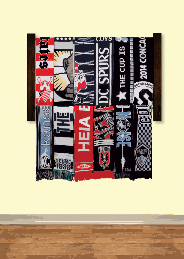 Siro Soccer Scarf Display Rack Option Two