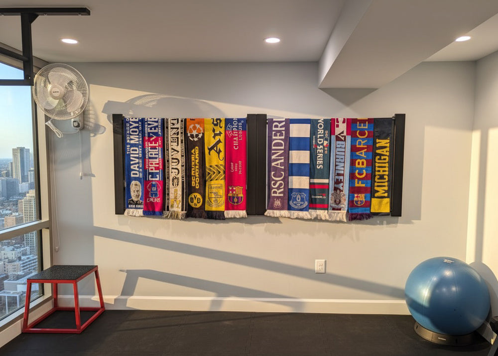 Two Chant display racks in home gym