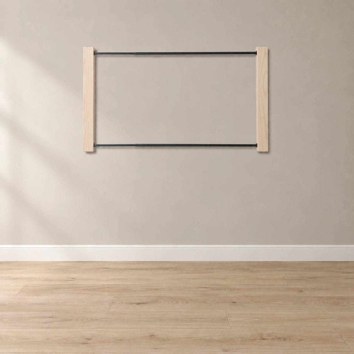 Empty Chorus rack in unfinished New Zealand pine