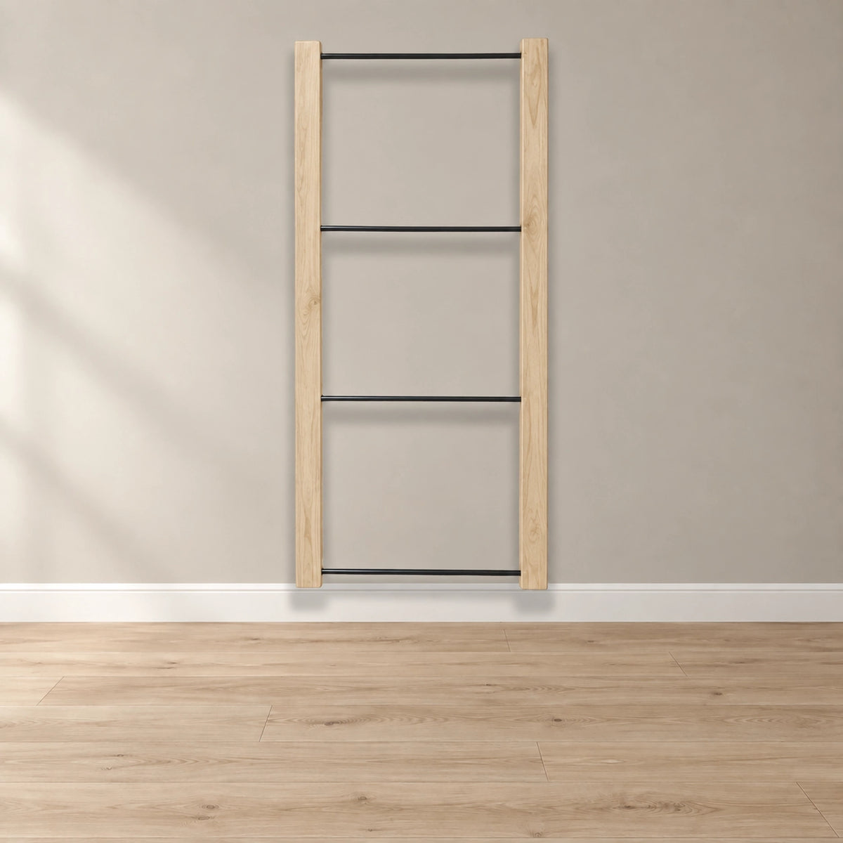 Empty Mosaic rack in unfinished New Zealand pine