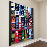 Mural | 76" Extra-Wide Soccer Scarf Display Rack