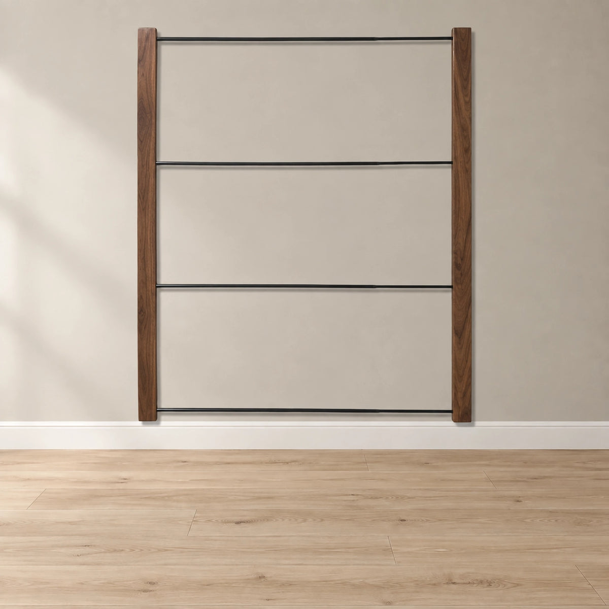 Empty Mural rack in Special Walnut finish