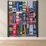 Mural | 76" Extra-Wide Soccer Scarf Display Rack