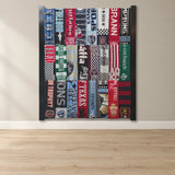 Mural | 76" Extra-Wide Soccer Scarf Display Rack